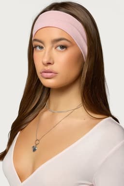 Polka Dot Printed Cotton Spandex Headband - 9.2 Inch Length