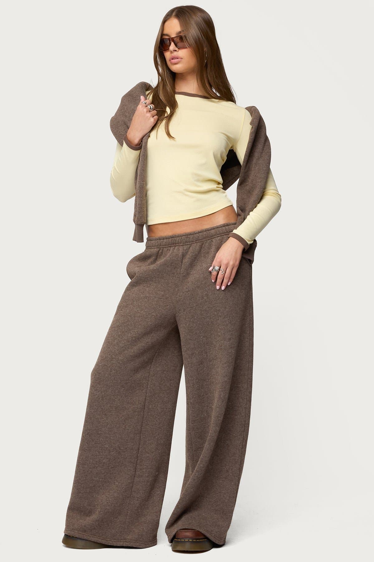 Zander Contrast Long Sleeve T-Shirt - Cotton Rayon Spandex Blend