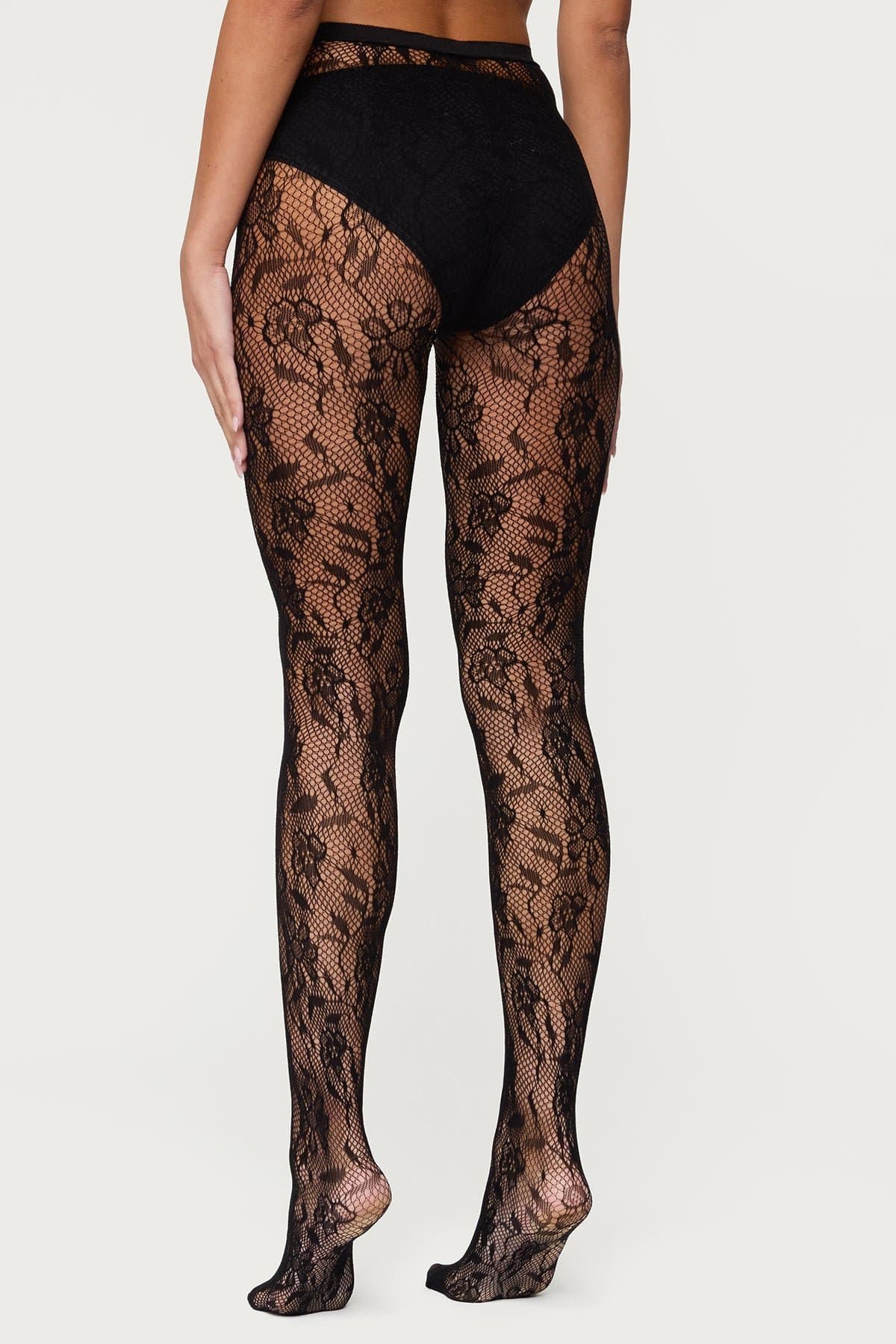 Lacey Fishnet Tights - Cotton Spandex Fishnet Fabric, Length 26.4in Width 9.8in