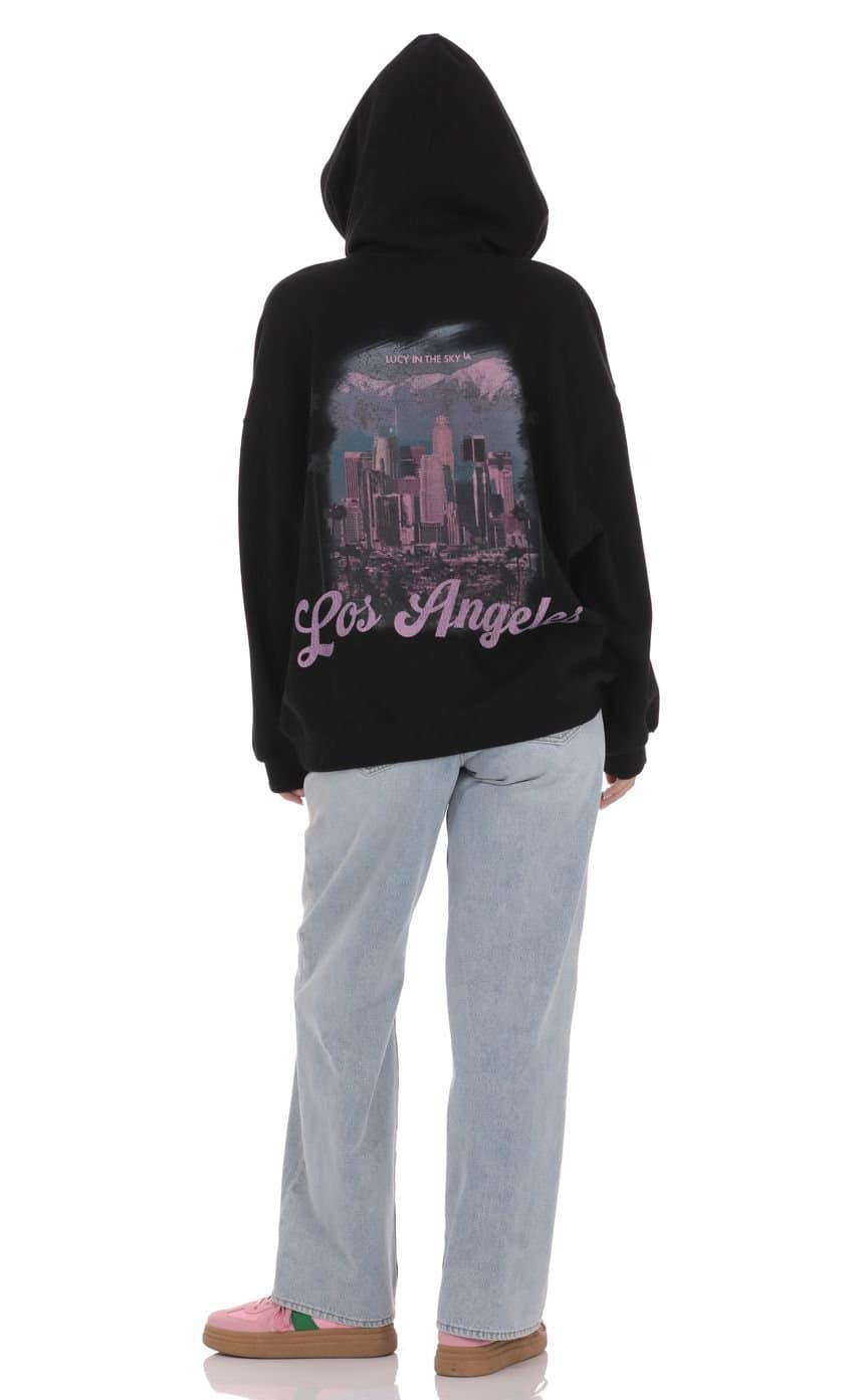 Los Angeles Oversized Hoodie in Black