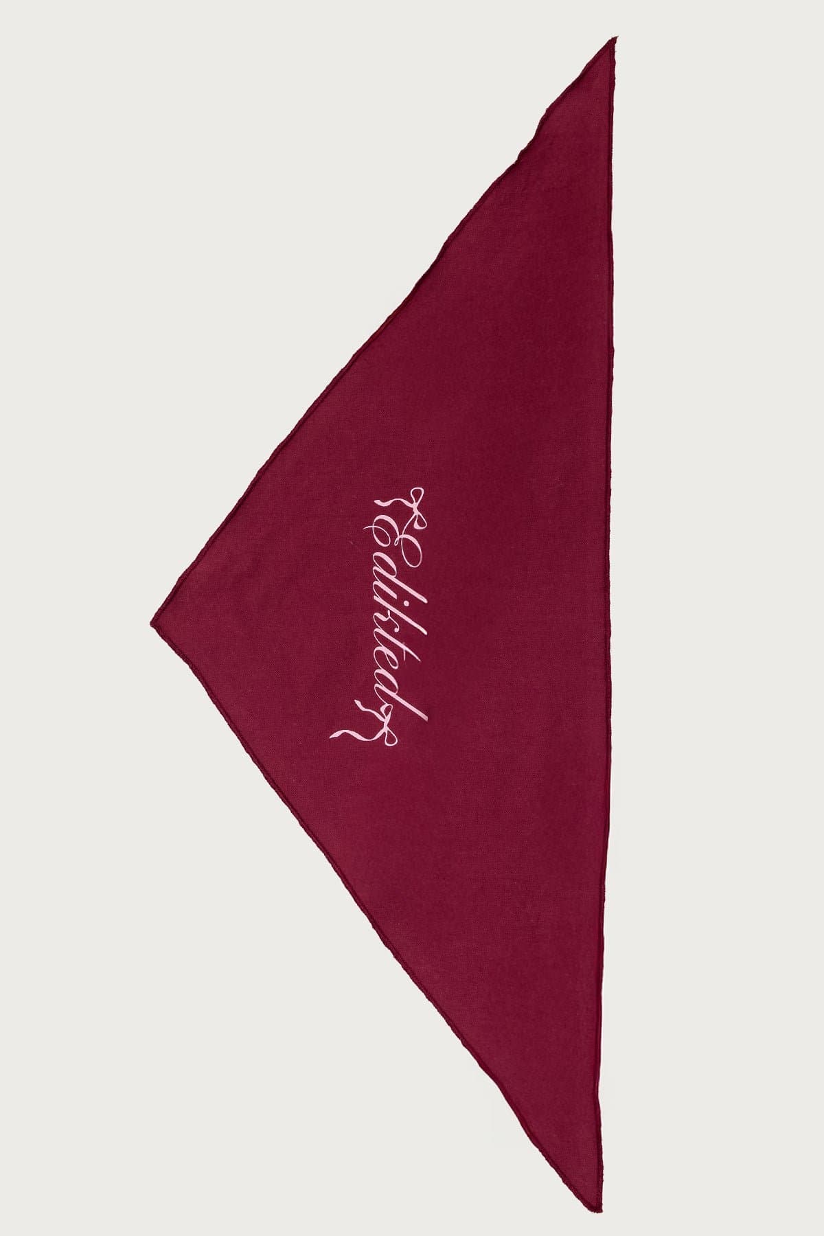 Sasha Bow Pet Bandana 100% Cotton Graphic Print Edikted Text 25.2x16.1in