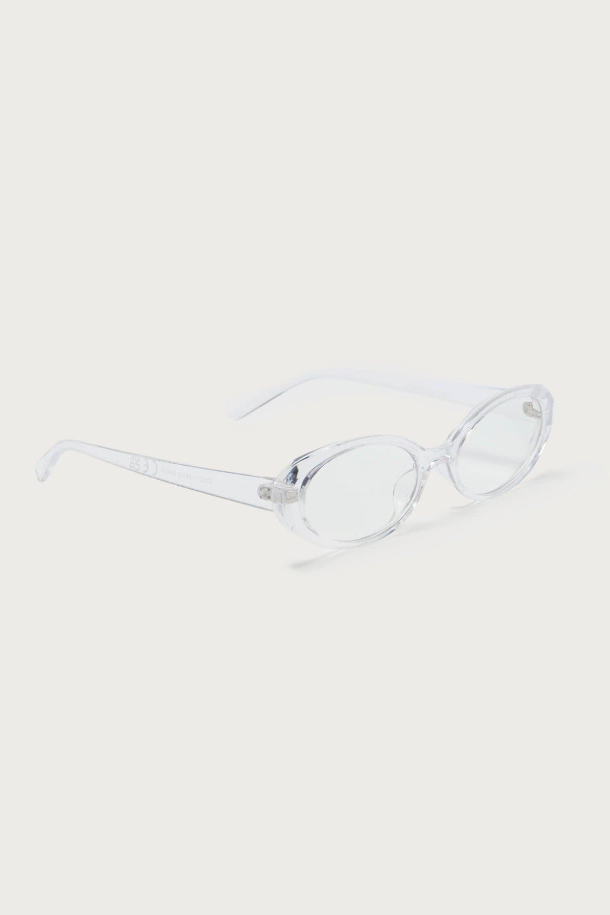 Lemmy Oval Polycarbonate Glasses - Frame Width 5.2in Lens Height 1.1in Arm 5.7in