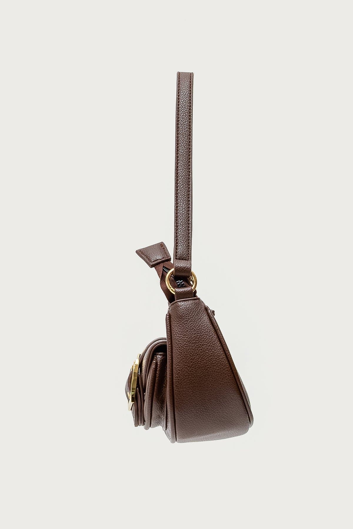 Zinnia Faux Leather Buckle Bag - Polyurethane 10.2W x 5.1H x 2.8D