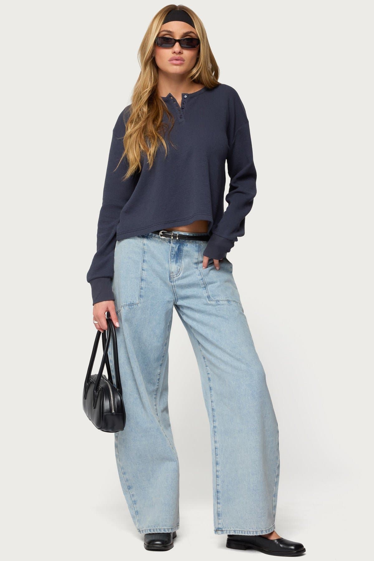 Jolie Low Rise Barrel Jeans in Rigid 100% Cotton Denim