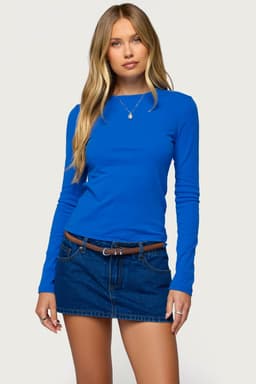 Kiyan Long Sleeve T-Shirt - Cotton Rayon Spandex Unisex Tee