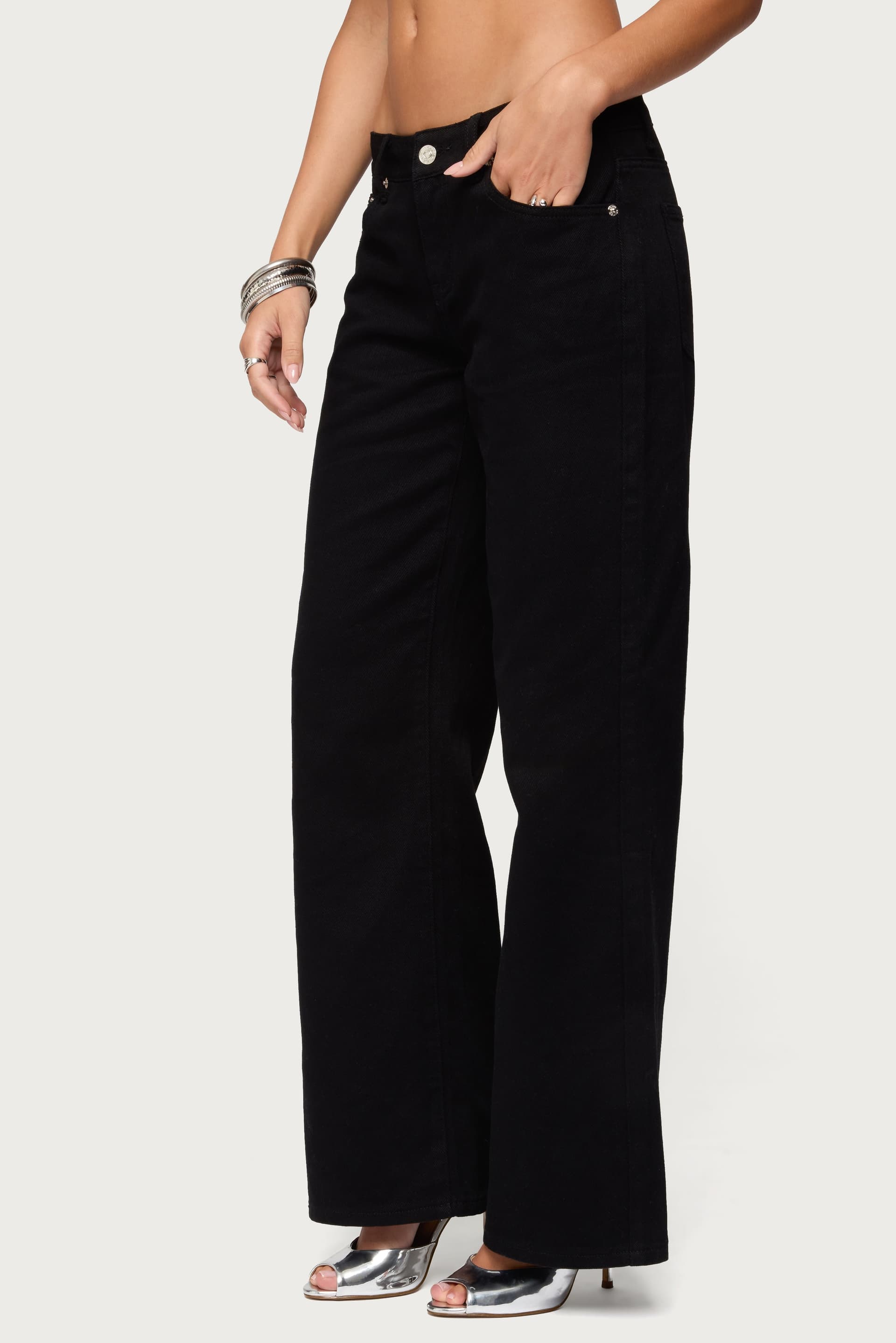 Roman Low Rise Baggy Jeans - Rigid 100% Cotton Denim, Size S Inseam 31.5in