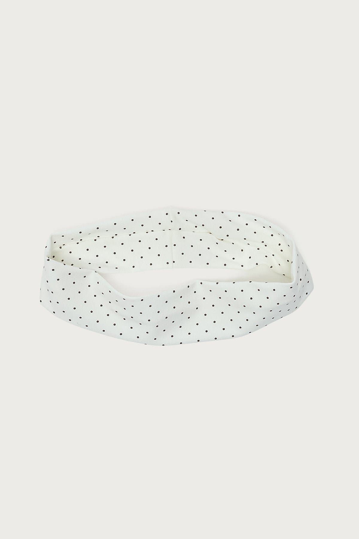 Polka Dot Printed Headband - Cotton Spandex, 9.2 Inch Length