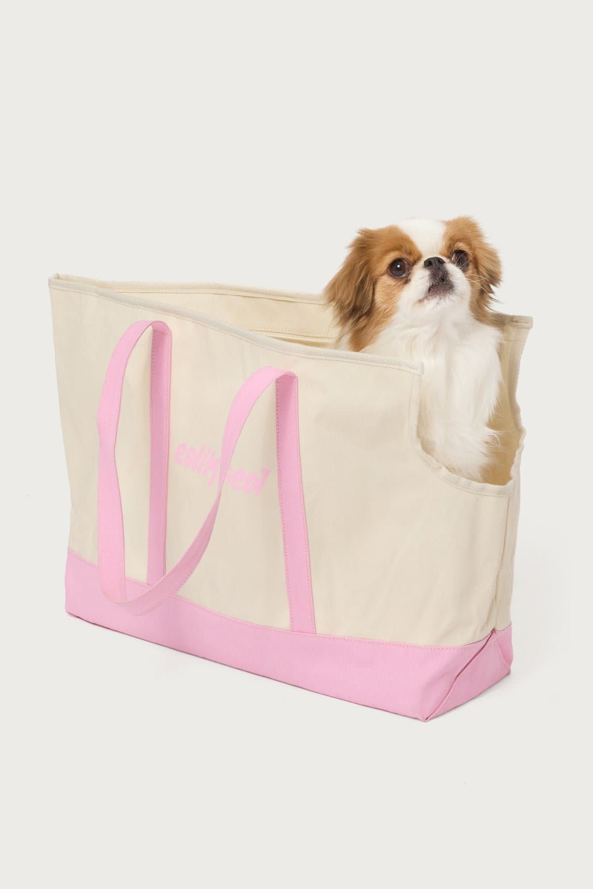 Contrast Pet Carrier Tote Bag - Canvas Polyester Cotton Small Pets 23.6x14.1x6.3in