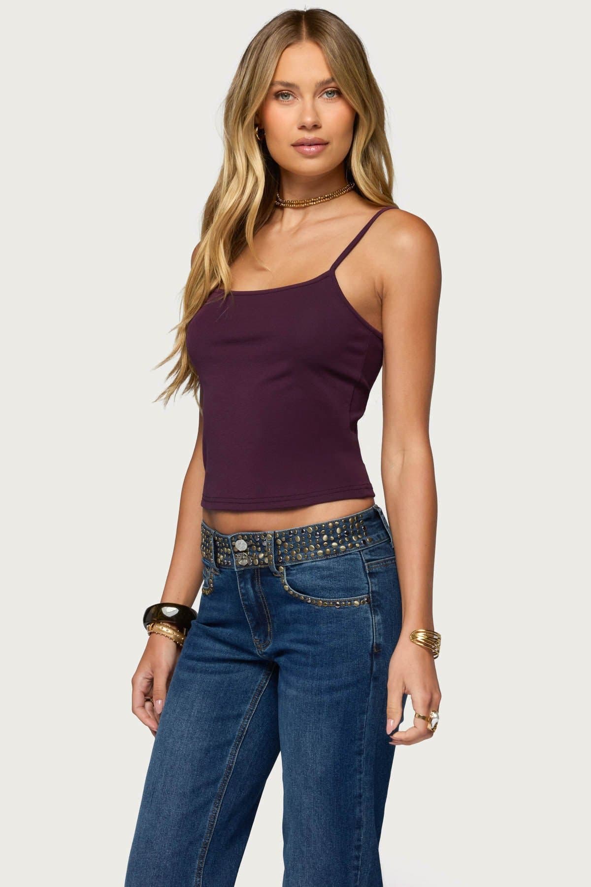 Deanna Tank Top Adjustable Straps Cotton Spandex Loungewear