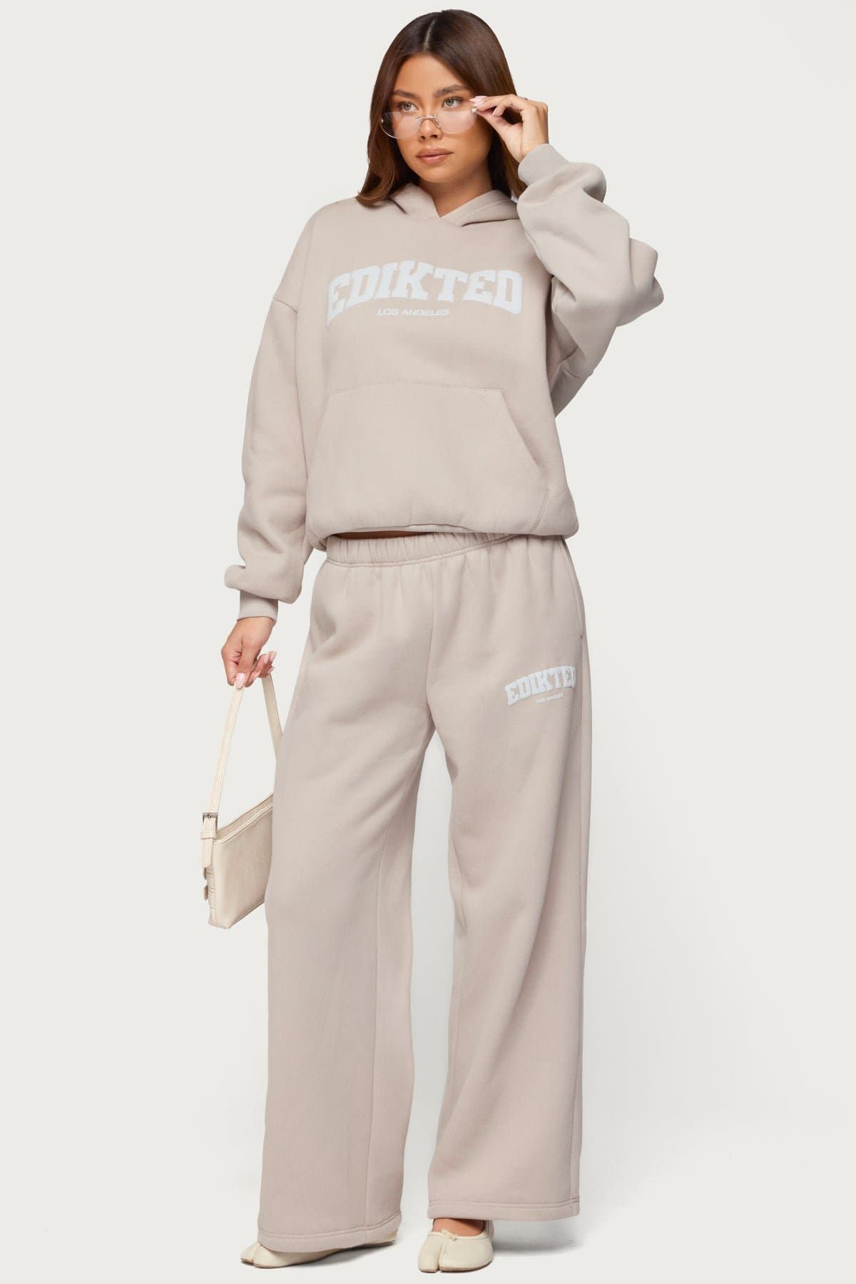 Edikted LA Graphic Hoodie - Polyester Cotton Matching Set