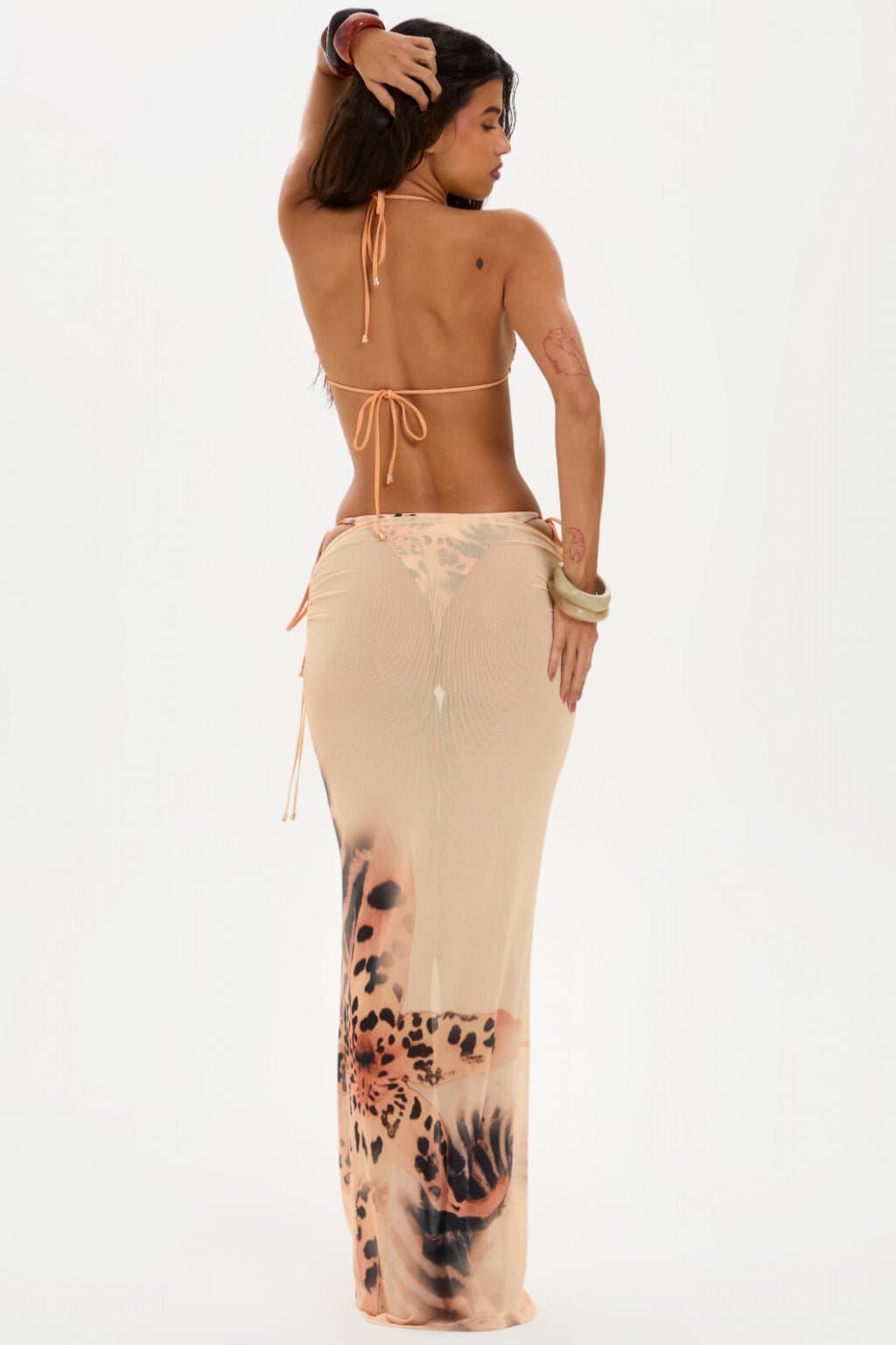 Solara Mesh Skirt with Stretchy Fabric and Solara Print
