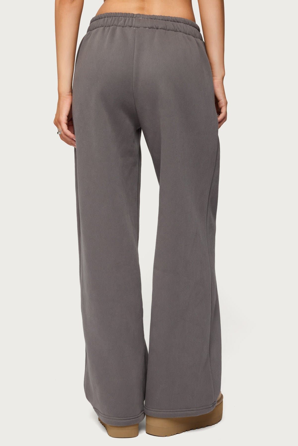 Mili Edikted Sweatpants - Polyester Cotton with Contrast Stitching Micro Floral Embroidery