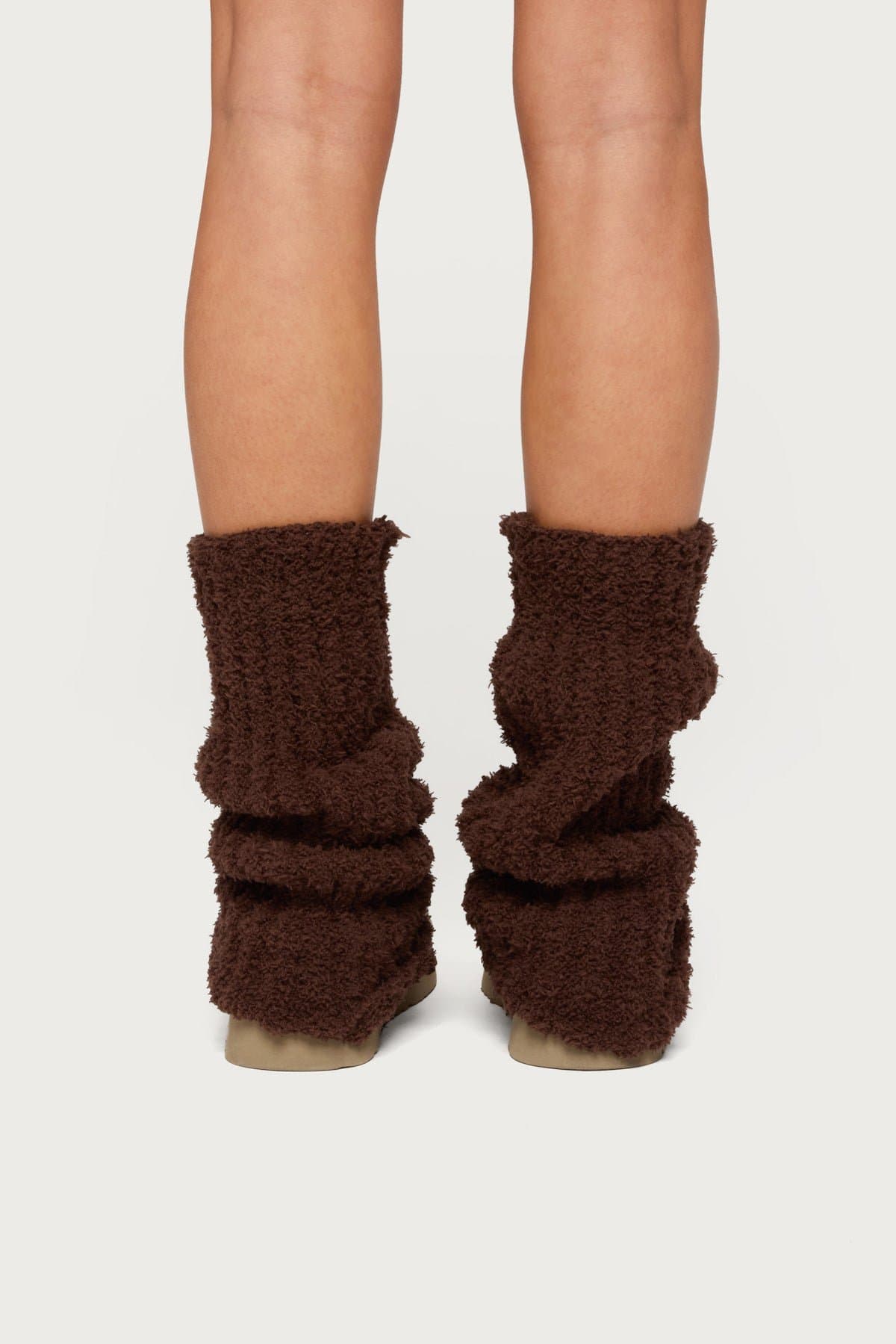 Get Cozy Fuzzy Knit Leg Warmers Polyester Length 18.9 Inches