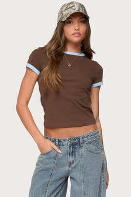 Zeke Contrast T-Shirt - Cotton Spandex Unisex