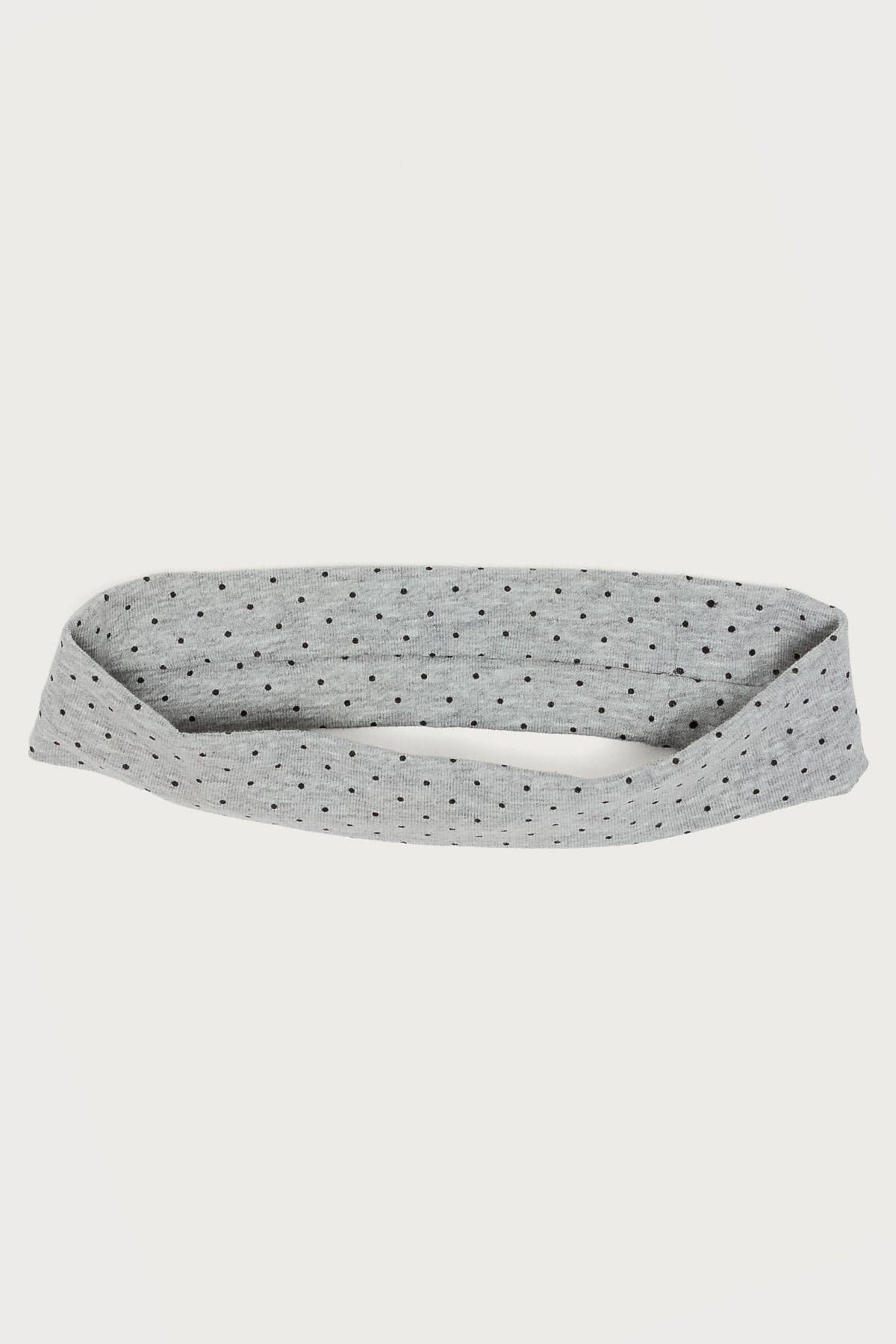 Polka Dot Printed Headband - Cotton Spandex, 9.2 Inch Length