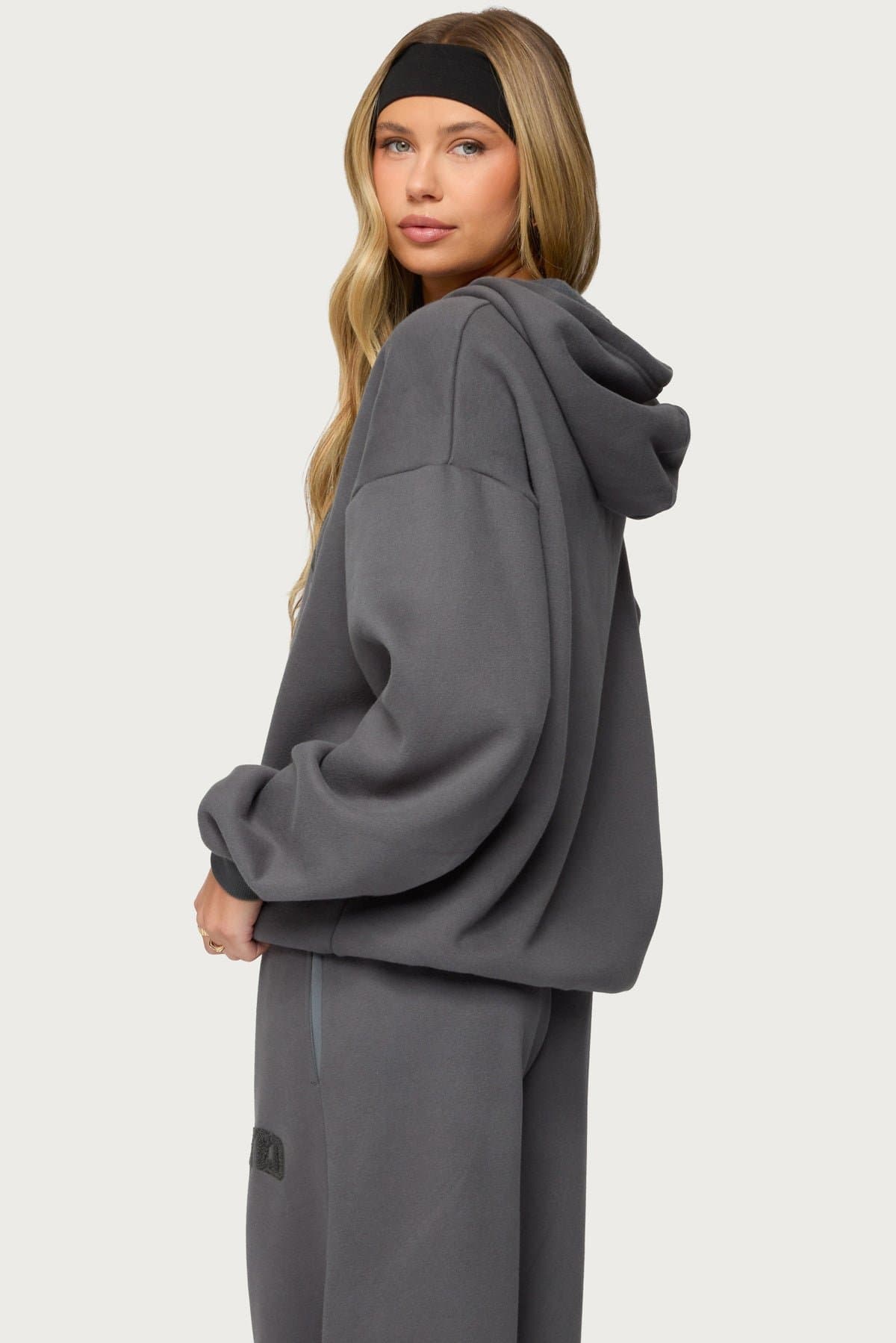 Edikted To You Oversized Hoodie - Polyester Cotton Embroidered Graphic
