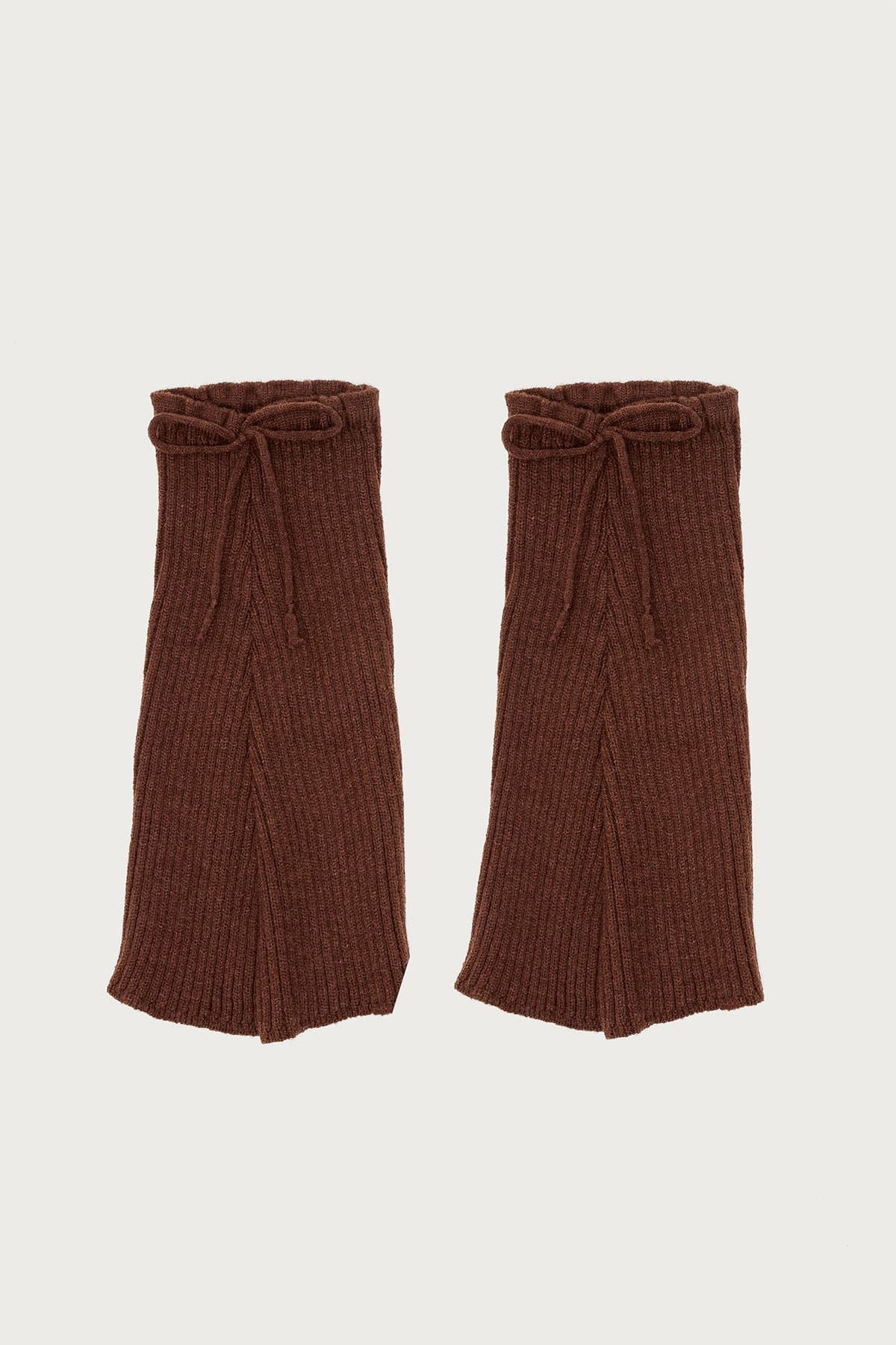 So Cozy Knit Leg Warmers with Tie Detail Acrylic Polyester Nylon 12.2in Length