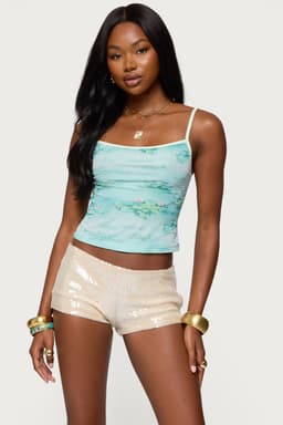 Everlyn Water Lily Tank Top - Adjustable Straps, Polyester Spandex