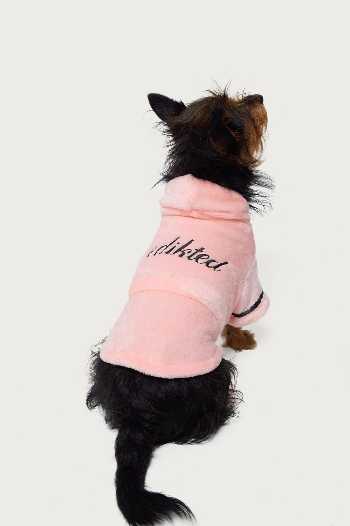 Snuggle Up Fuzzy Pet Robe Embroidered Edikted Graphic Polyester OS