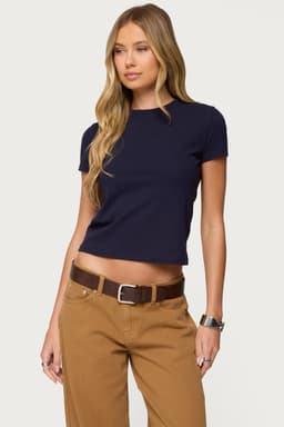 Natalie Fitted T-Shirt - Cotton Spandex Women's Size S