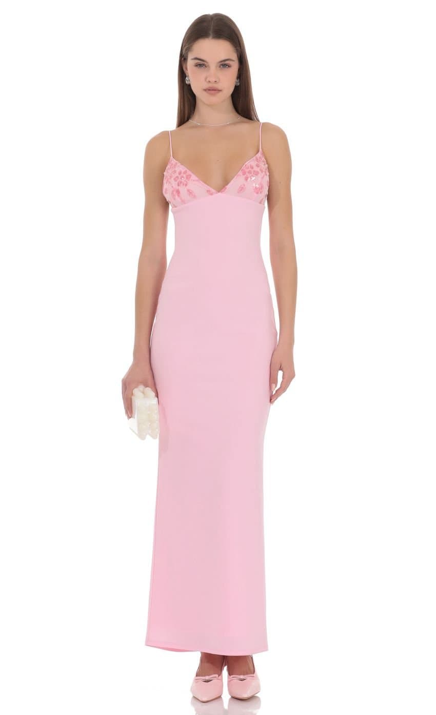 Naomi Maxi Dress in Pink