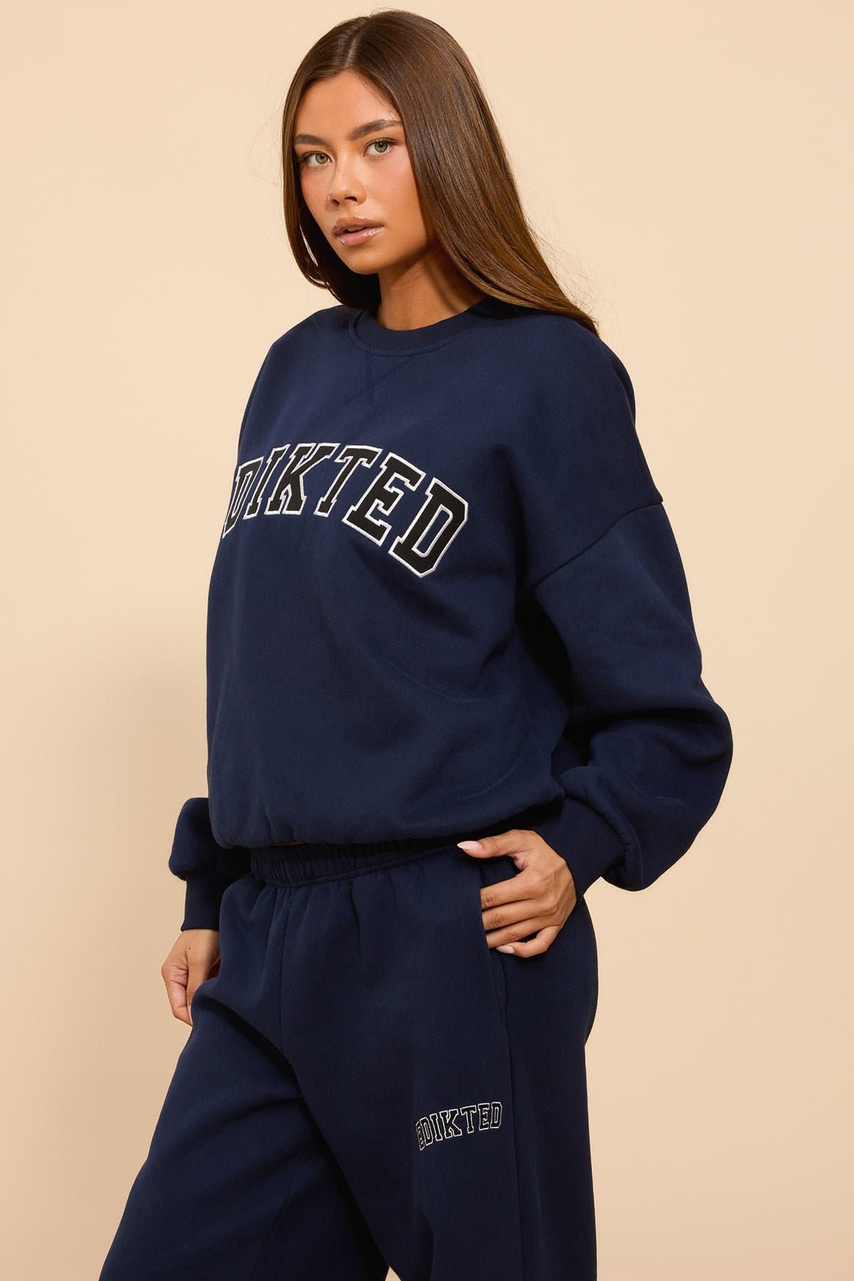 Edikted Major Sweatshirt Crewneck Graphic Cotton Polyester