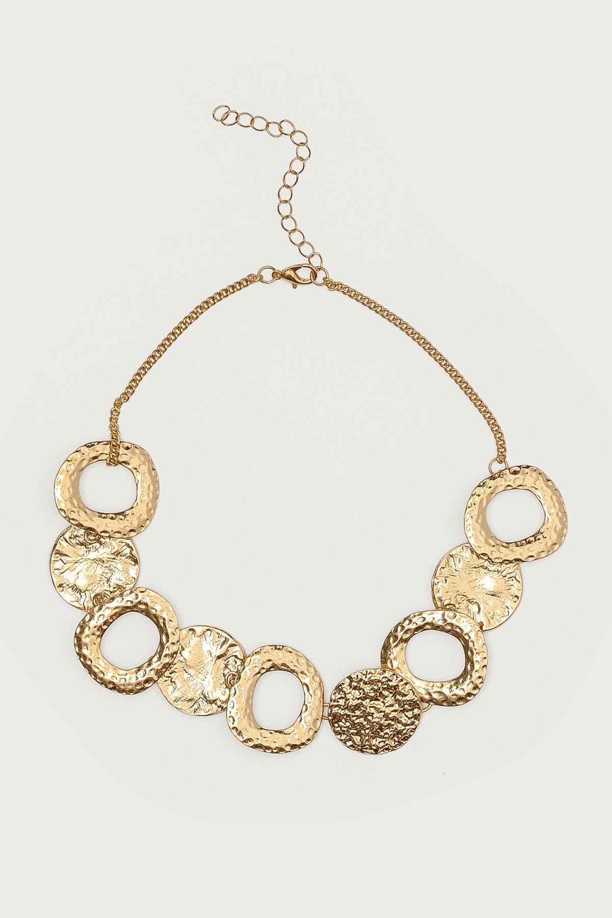 Icon Chunky Chain Necklace - Gold Tone Metal 15.8 Inch Length