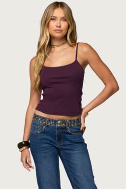 Deanna Tank Top Adjustable Straps Cotton Spandex Loungewear