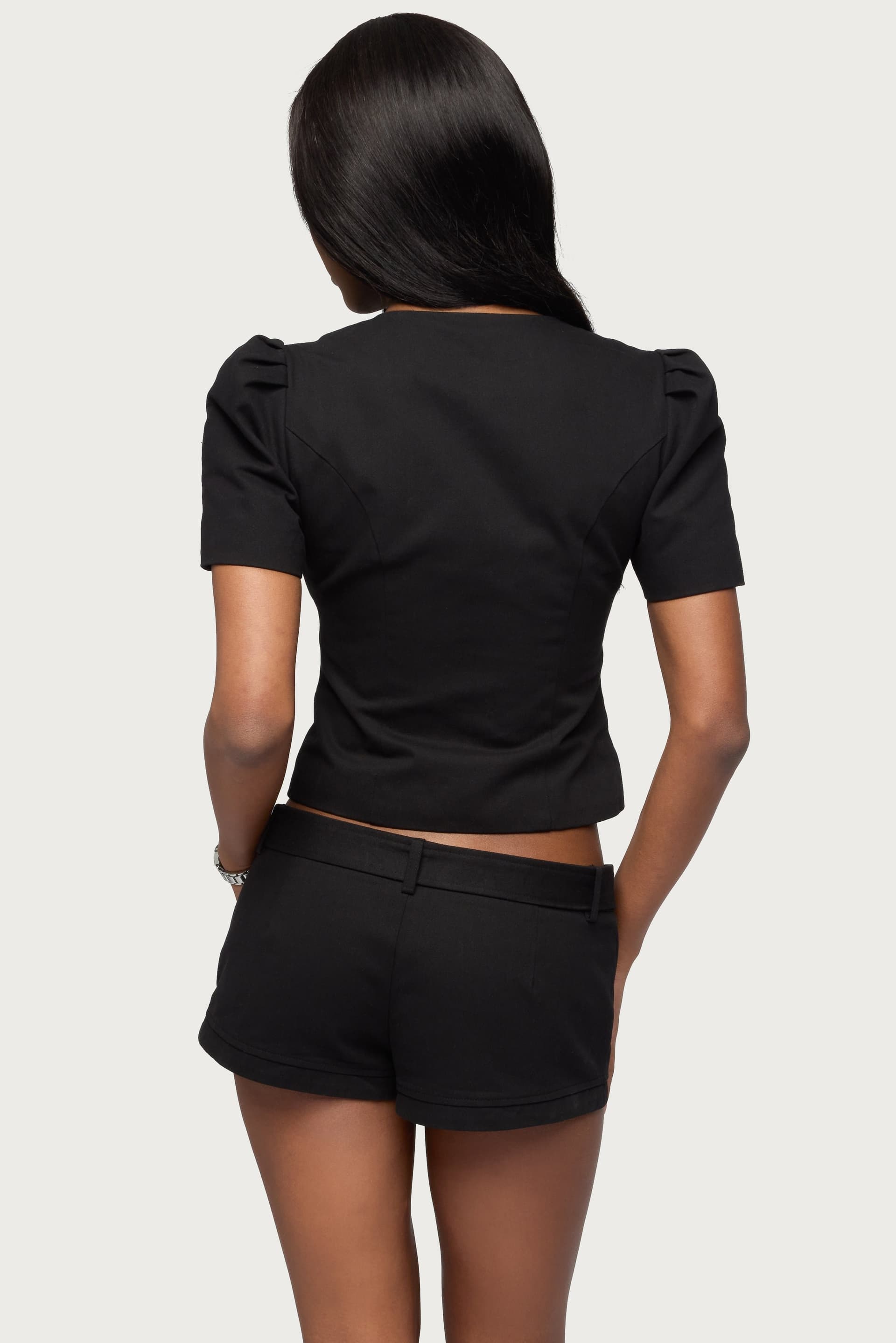 Thea Twill Button Up Top - Short Sleeve 100% Cotton Matching Set Blouse