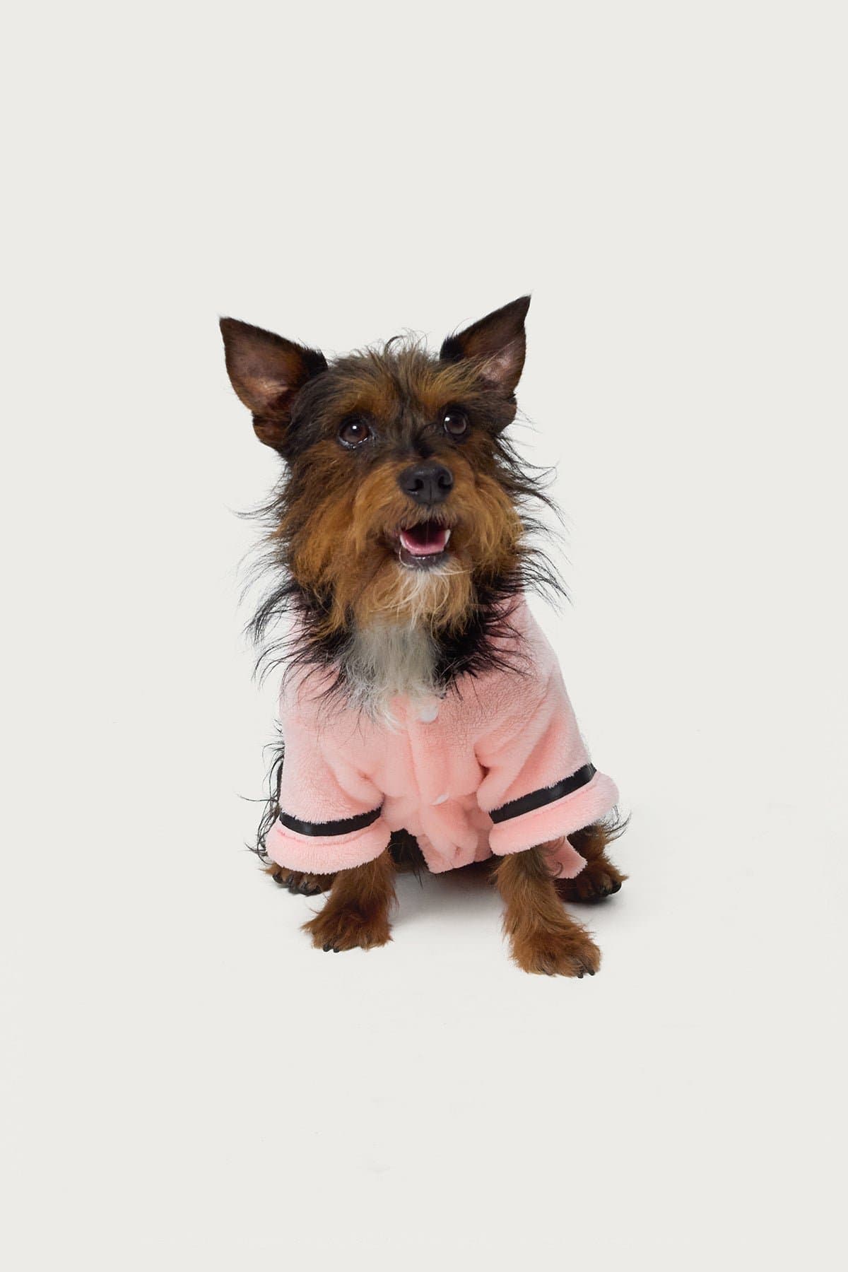 Snuggle Up Fuzzy Pet Robe Embroidered Edikted Graphic Polyester OS