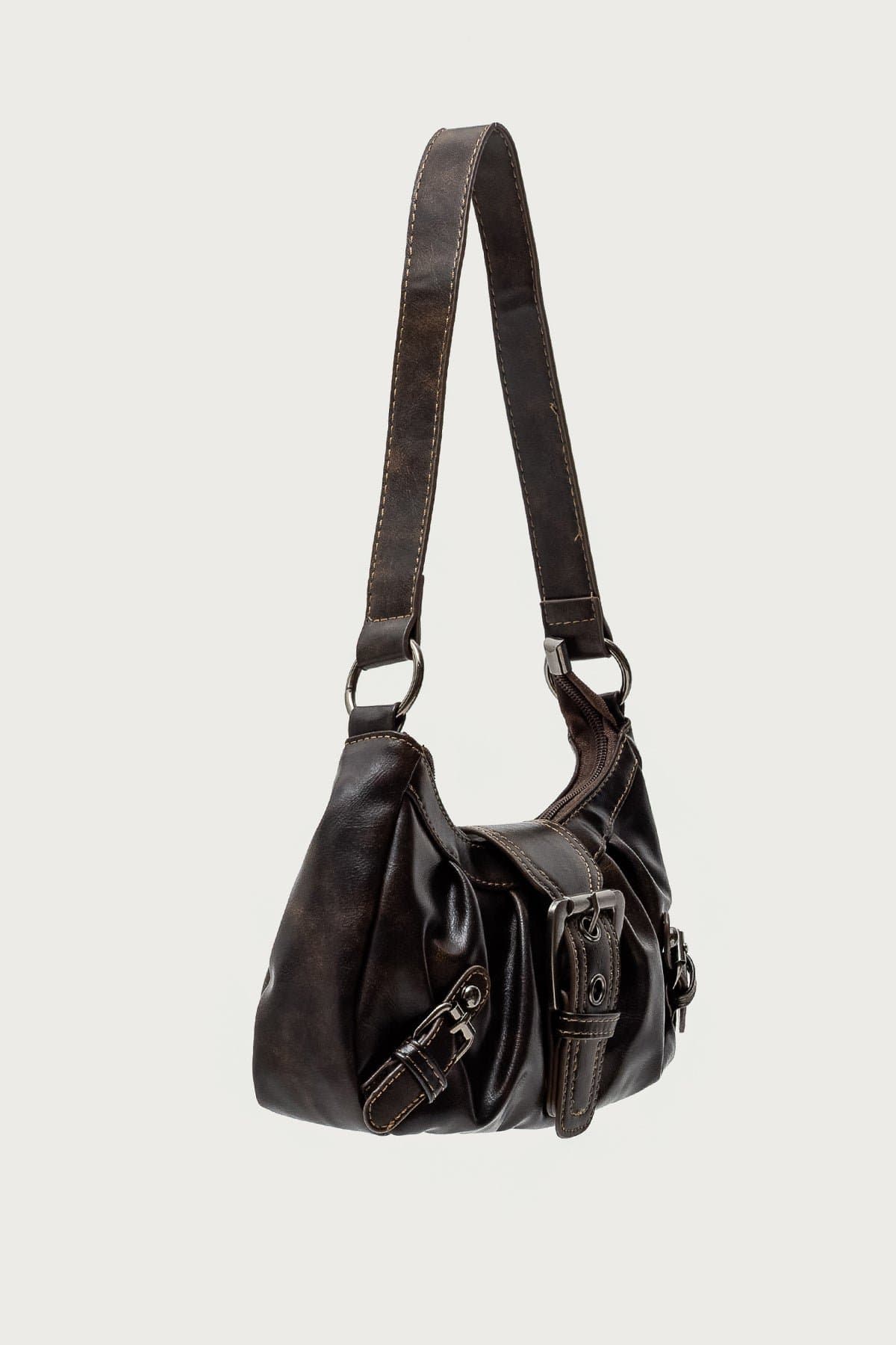 That Girl Faux Leather Bag - Black Polyurethane 11.4" W x 6.3" H Shoulder Bag