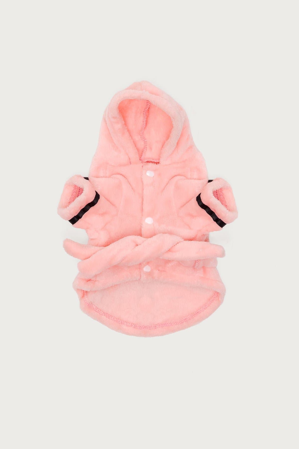 Snuggle Up Fuzzy Pet Robe Embroidered Edikted Graphic Polyester OS