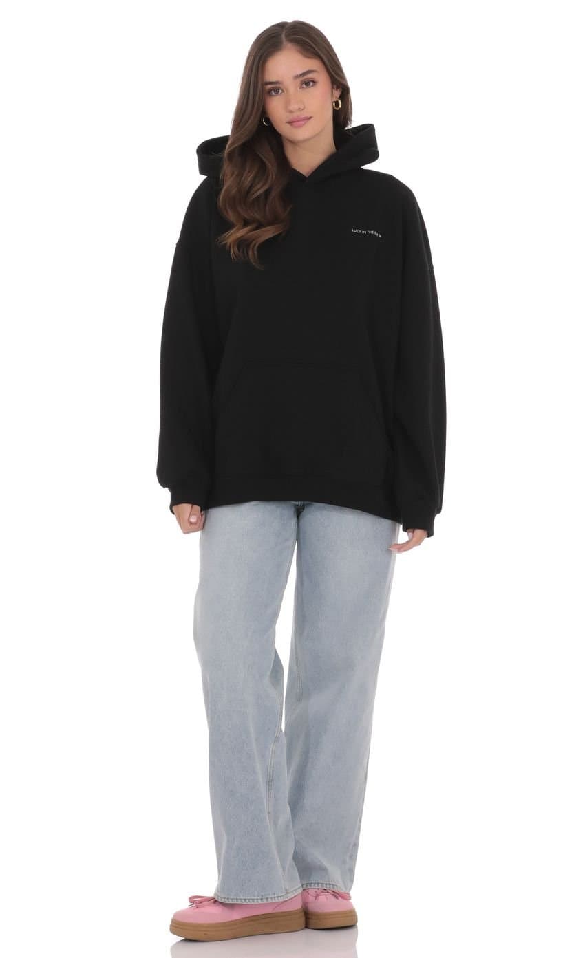 Los Angeles Oversized Hoodie in Black
