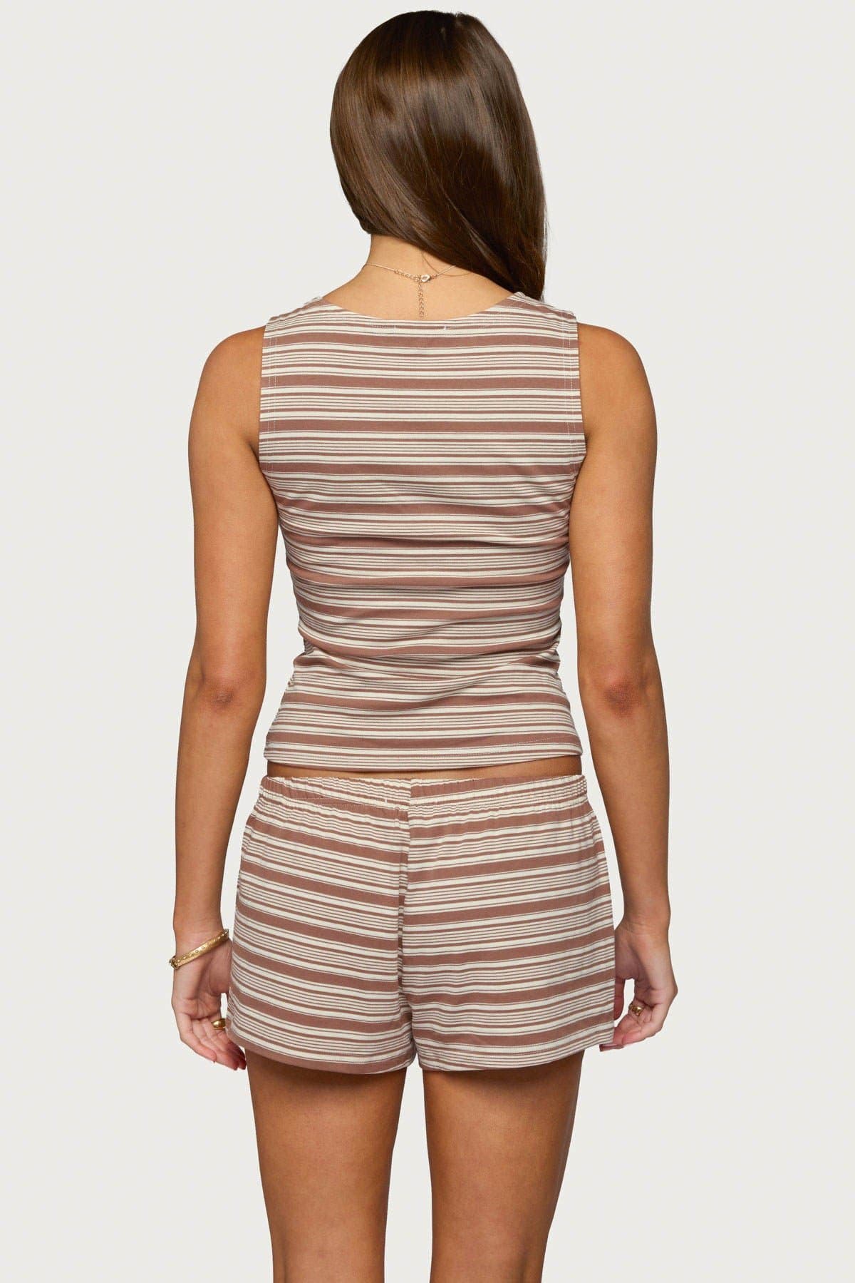 Glennon Striped Top - Cotton Polyester Spandex Matching Set Women's Top