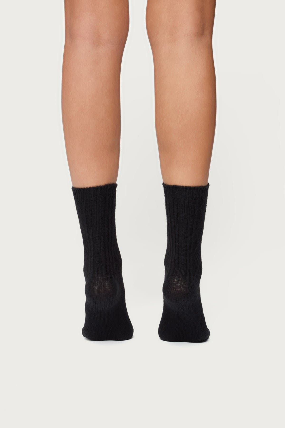 Cozy Diamond Knit Socks - Cotton Polyester Spandex Blend, 13 Inch Length