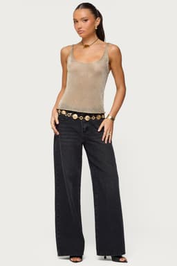 Ery Mid Rise Baggy Jeans - Rigid 100% Cotton Denim, Inseam 31.5in Size S