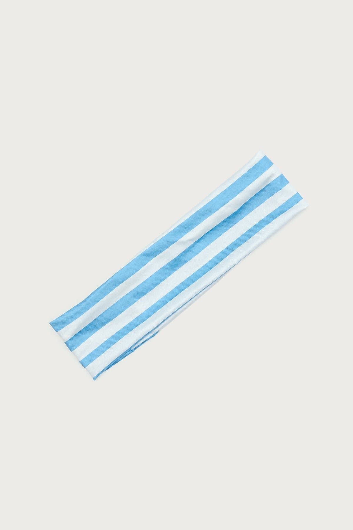 Striped Headband in Polyester Spandex, 8.7 Inch Length
