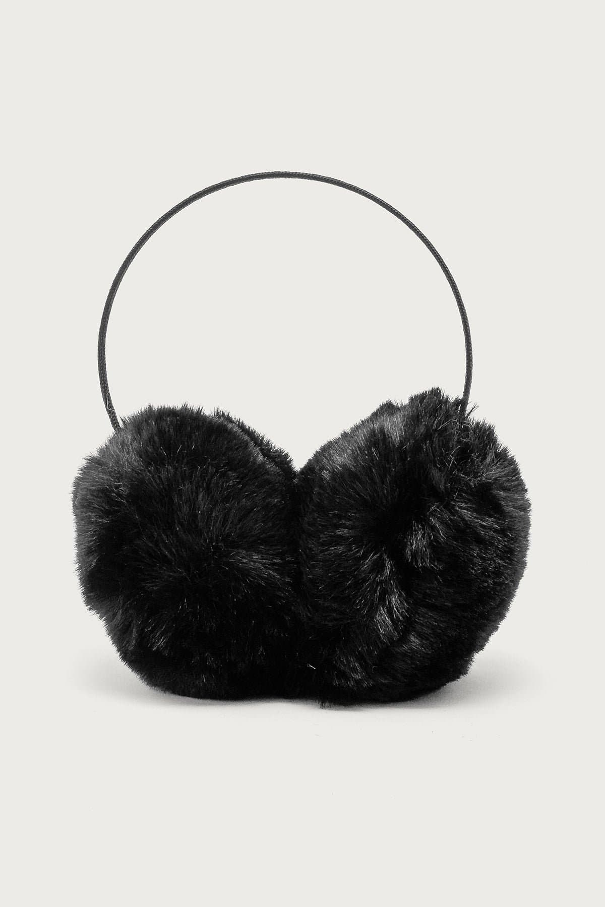 Faux Fur Ear Muffs - Polyester Winter Ear Warmers 7.9 Inch Length