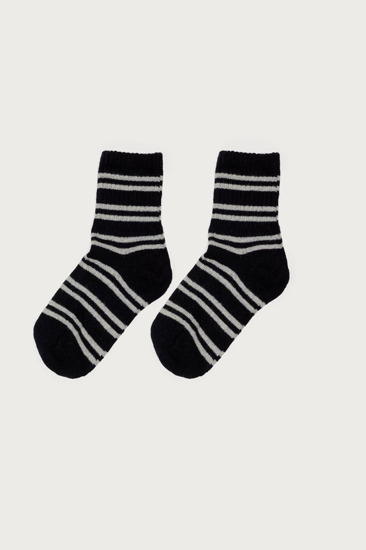 Everyday Striped Socks - Cotton Polyester Spandex Blend, 10.6 Inch Length
