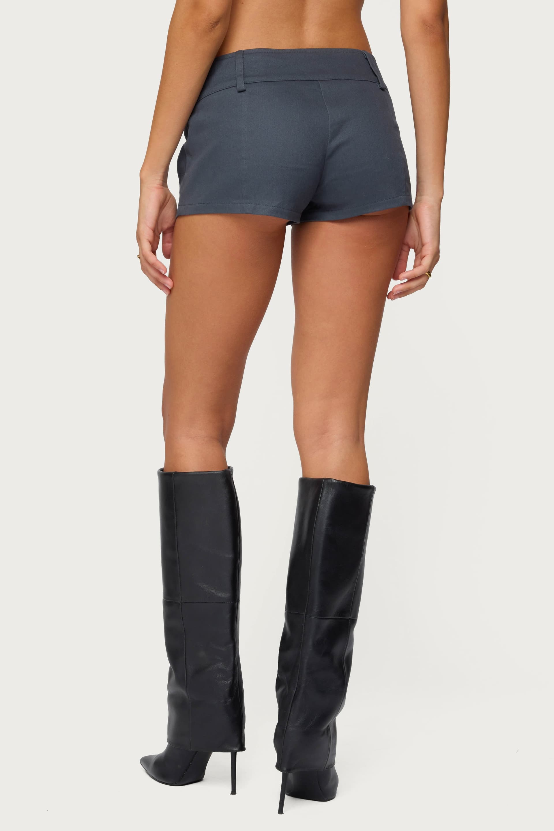 Kayra Micro Shorts Twill Fabric Cotton Spandex Matching Set Size S Inseam 2in