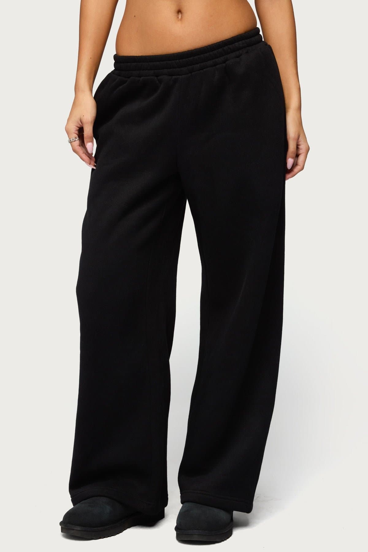 Forever Edikted Sweatpants - Cotton Polyester Elastic Waistband Patch Detail Size S Inseam 29.5"