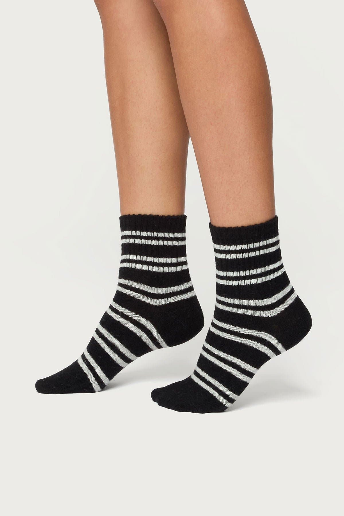 Everyday Striped Socks - Cotton Polyester Spandex Blend, 10.6 Inch Length
