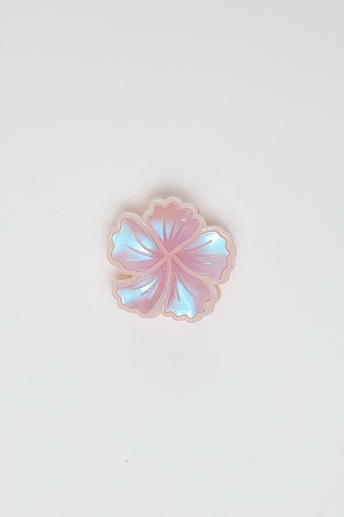 Iridescent Flower Claw Clip - 3 Inch Plastic Hair Clip