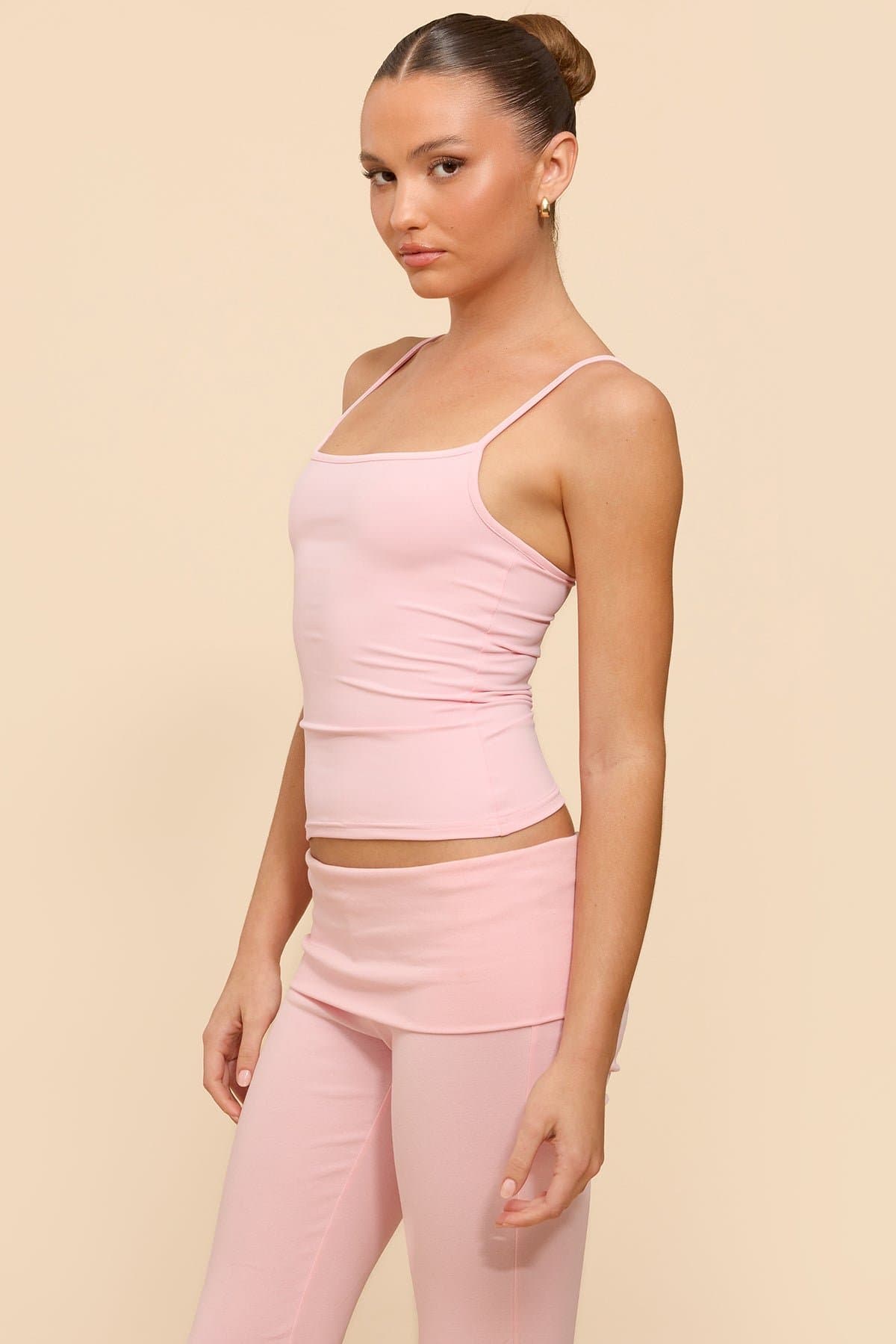 Blonka Tank Top with Adjustable Straps in Polyester Spandex