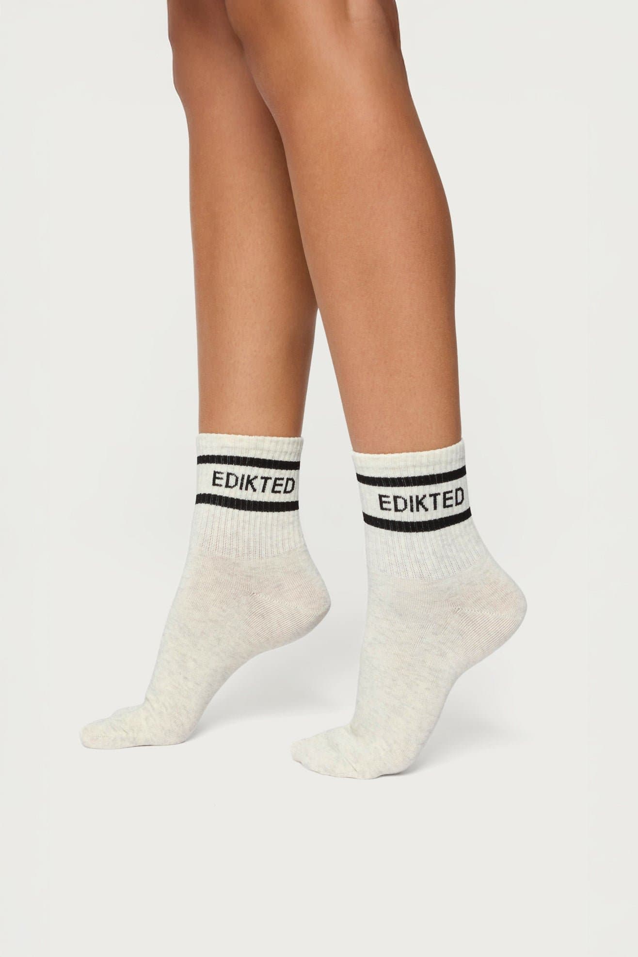 Edikted Graphic Text Socks - Cotton Polyester Spandex Blend, 10.2 Inch Length