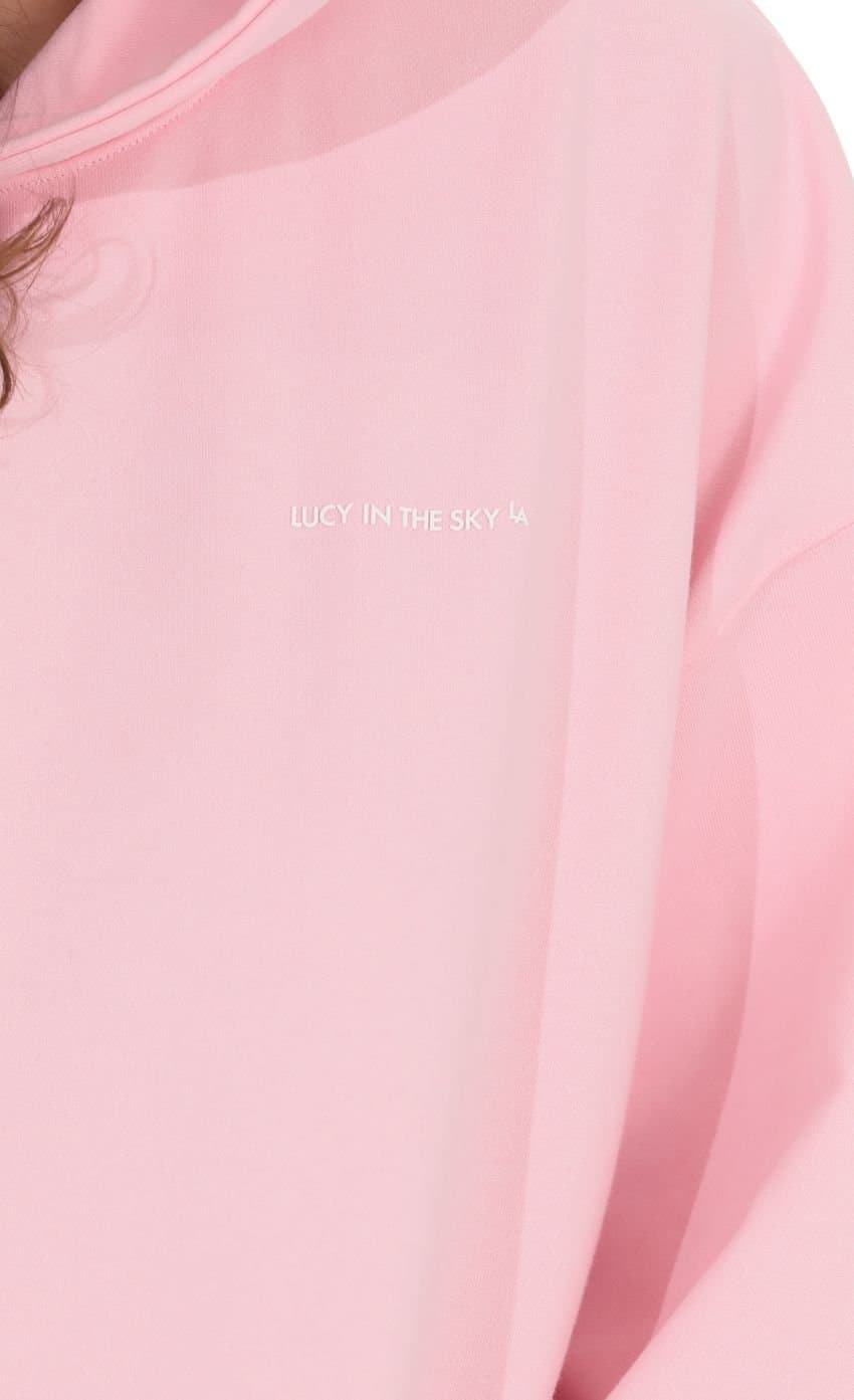 Los Angeles Print Hoodie in Pink