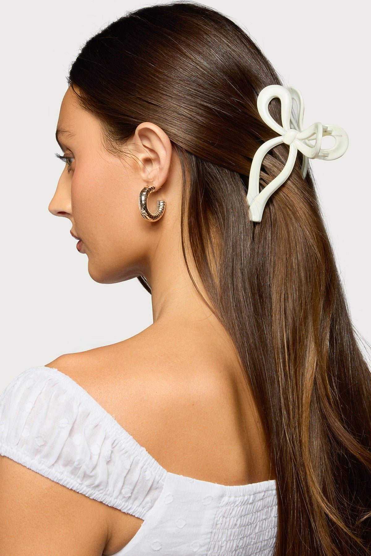 Bow Hair Clip - Polyethylene 4.3 Inch Length Accessory