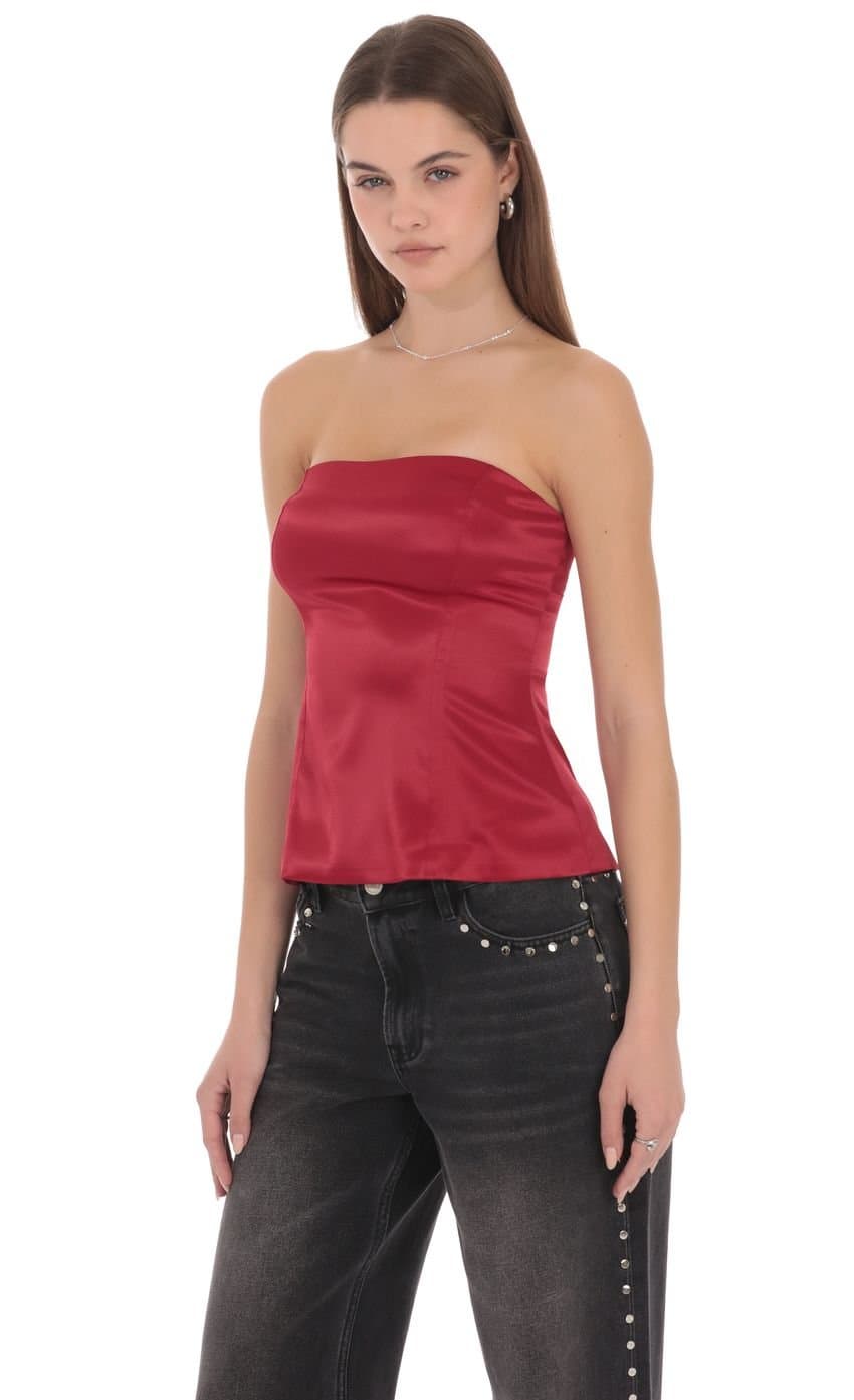 Anastasia Strapless Satin Top