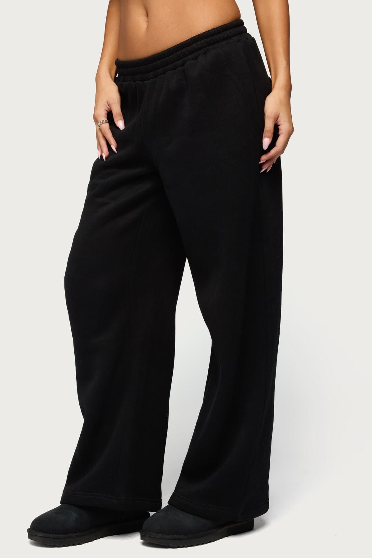 Forever Edikted Sweatpants - Cotton Polyester Elastic Waistband Patch Detail Size S Inseam 29.5"