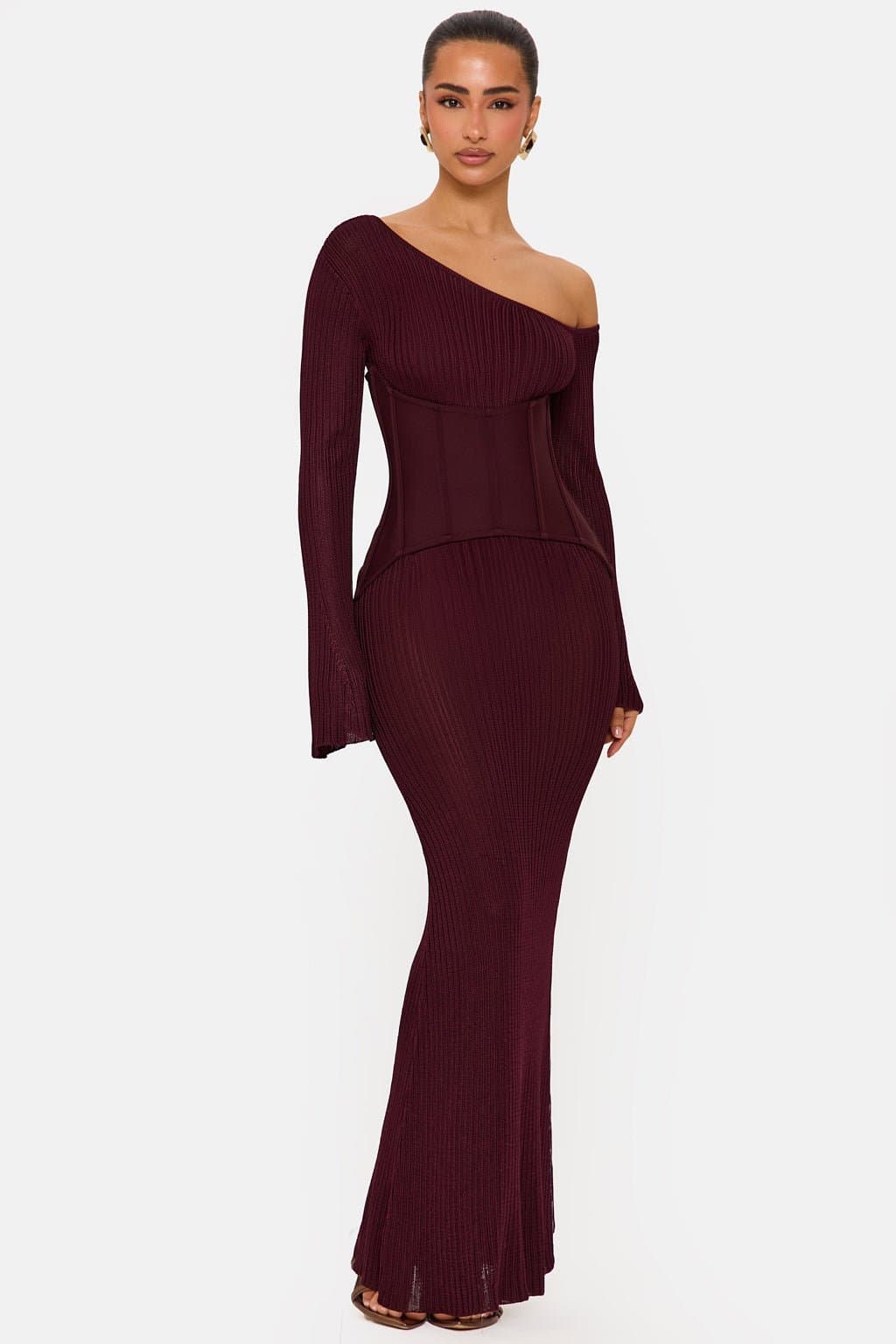 Darcy Premium Sheen Knit Maxi Dress with Removable Bandage Corset